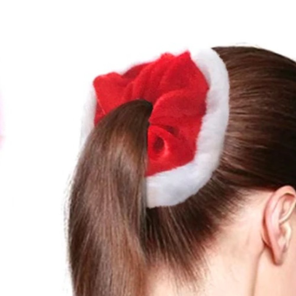 Christmas Hair Scrunchies in Ornaments - Set of 3 - Picture 3 of 3